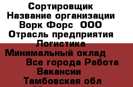 Сортировщик › Название организации ­ Ворк Форс, ООО › Отрасль предприятия ­ Логистика › Минимальный оклад ­ 29 000 - Все города Работа » Вакансии   . Тамбовская обл.,Моршанск г.